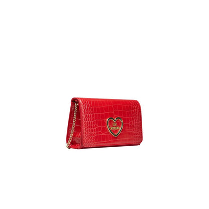 Червона поліетиленова жіноча сумка через плече Love Moschino