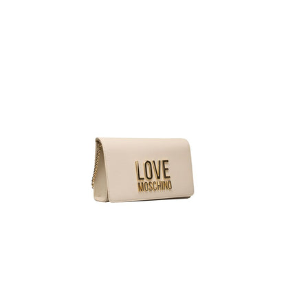 Бежева поліетиленова жіноча сумка через плече Love Moschino