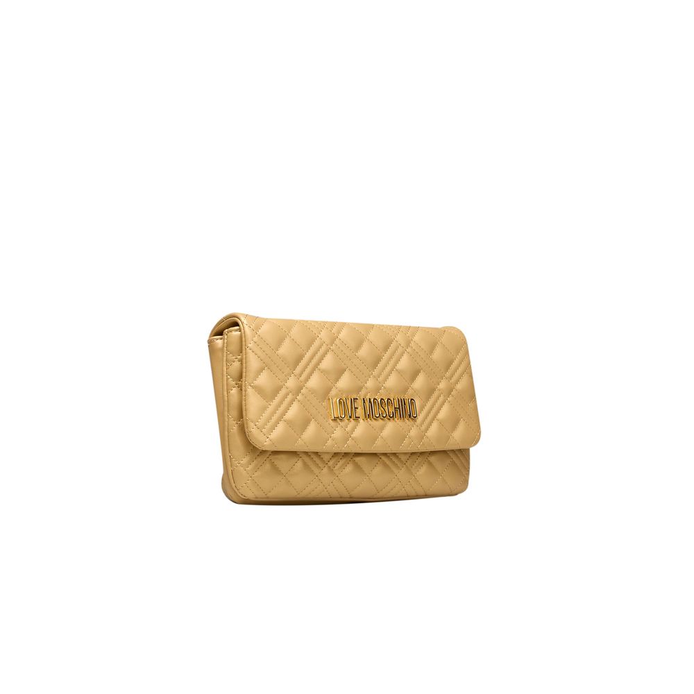 Поліетиленова жіноча сумка через плече Love Moschino Gold