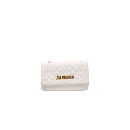 Біла поліетиленова жіноча сумка через плече Love Moschino