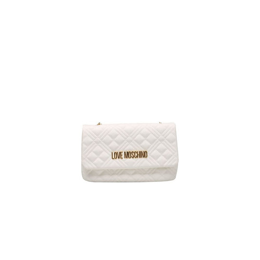 Біла поліетиленова жіноча сумка через плече Love Moschino