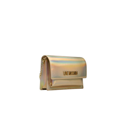 Поліетиленова жіноча сумка через плече Love Moschino Gold