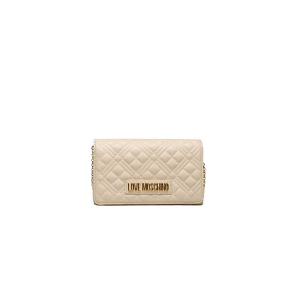 Бежева поліетиленова жіноча сумка через плече Love Moschino