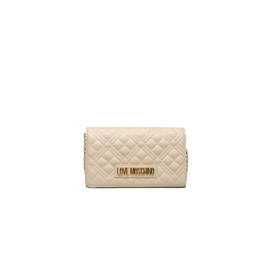 Бежева поліетиленова жіноча сумка через плече Love Moschino