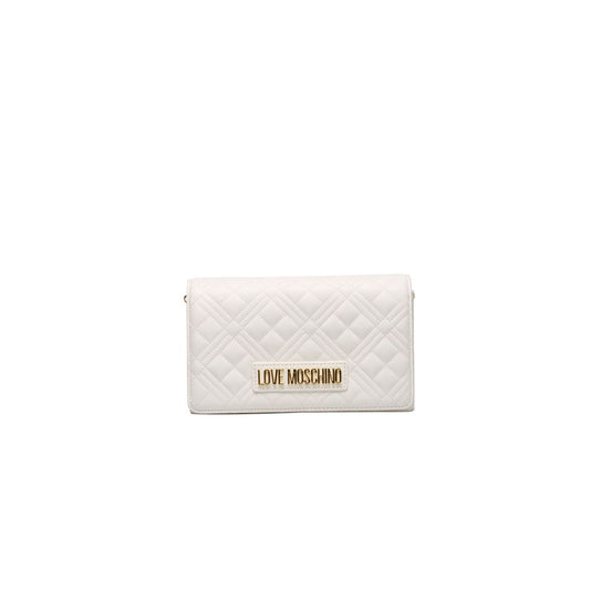 Біла поліетиленова жіноча сумка через плече Love Moschino
