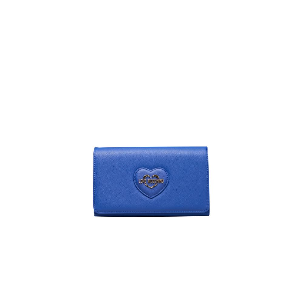 Синя поліетиленова жіноча сумка через плече Love Moschino