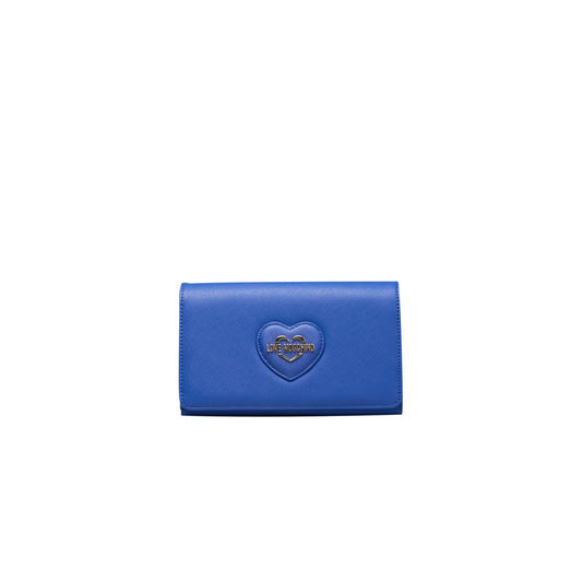Синя поліетиленова жіноча сумка через плече Love Moschino