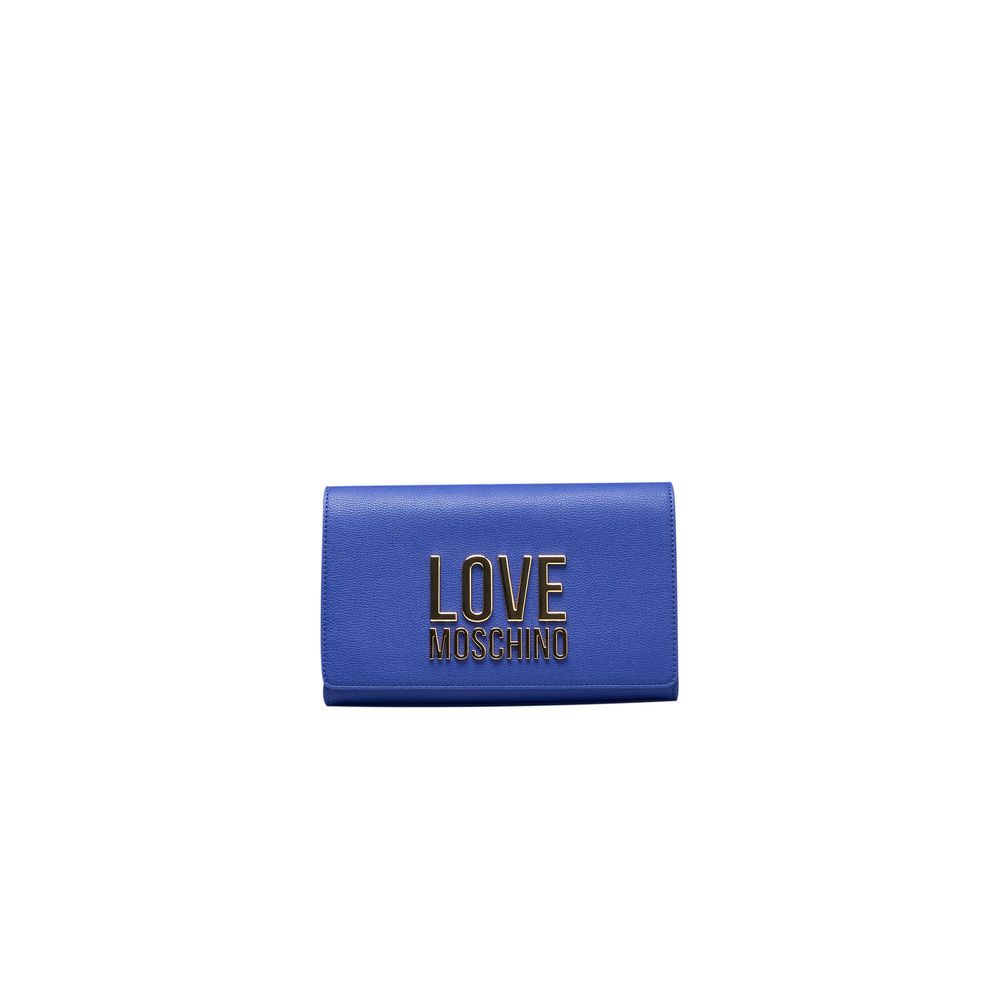 Синя поліетиленова жіноча сумка через плече Love Moschino