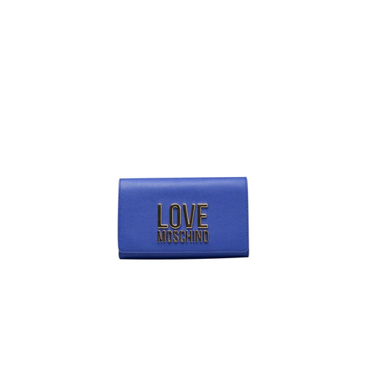 Синя поліетиленова жіноча сумка через плече Love Moschino