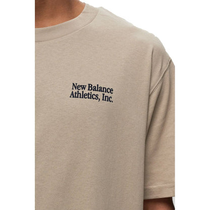 Бежева бавовняна футболка New Balance