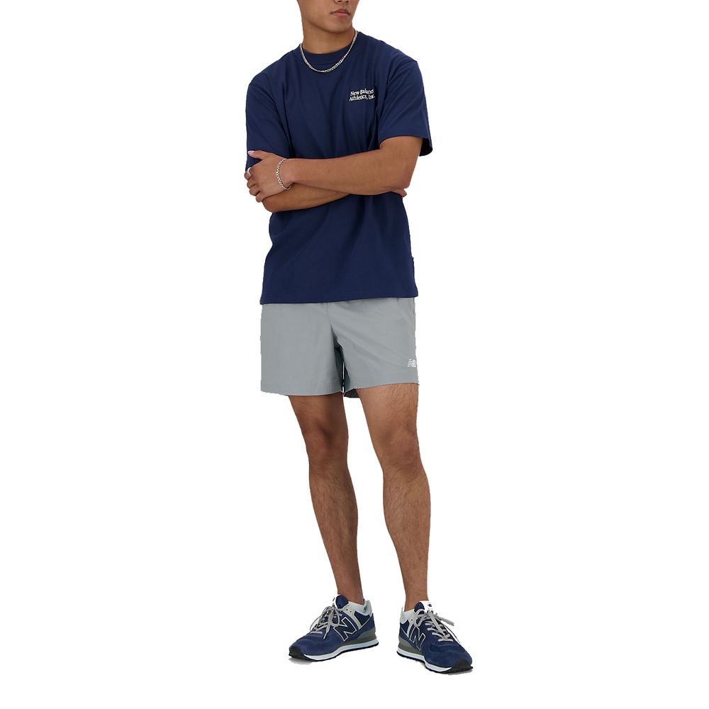 Синя бавовняна футболка New Balance