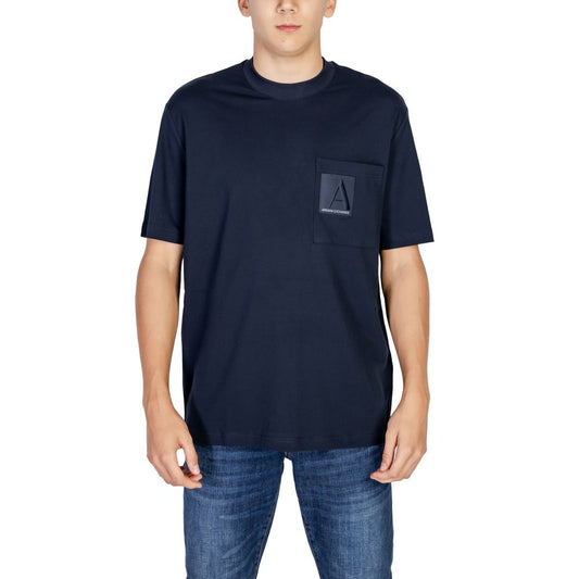 Синя бавовняна футболка Armani Exchange