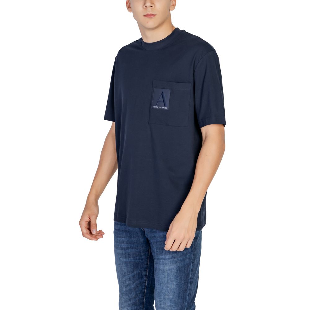 Синя бавовняна футболка Armani Exchange