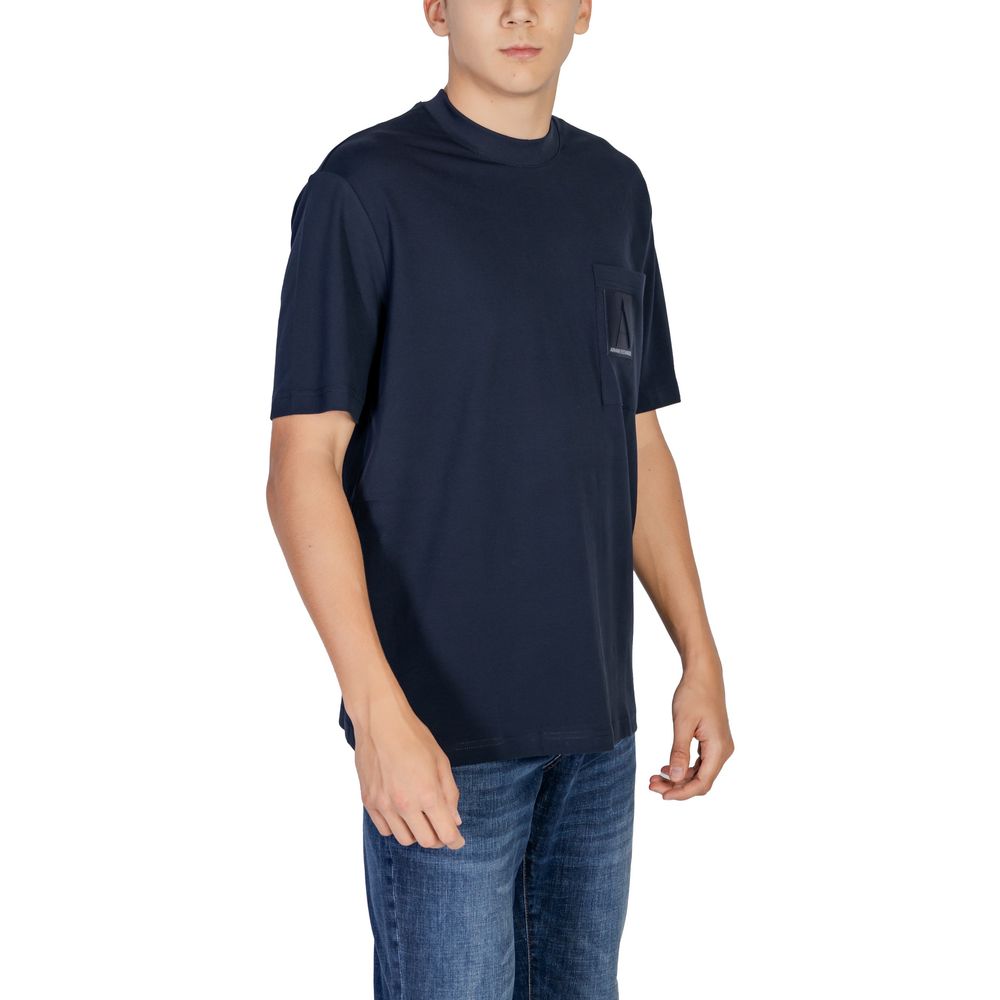 Синя бавовняна футболка Armani Exchange