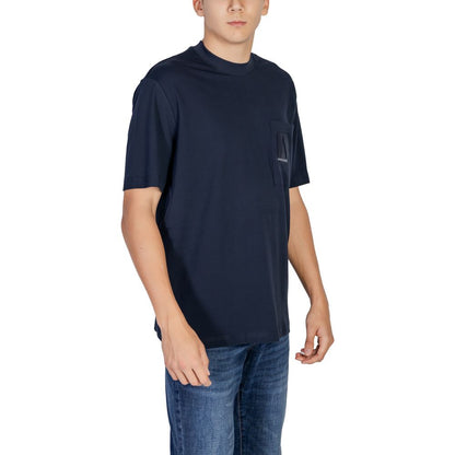 Синя бавовняна футболка Armani Exchange