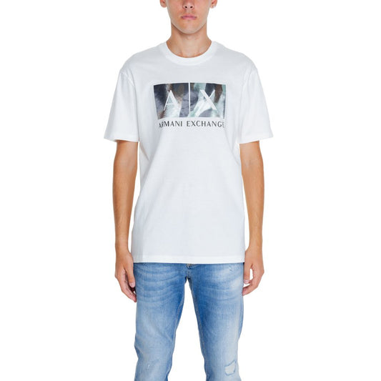 Біла бавовняна футболка Armani Exchange