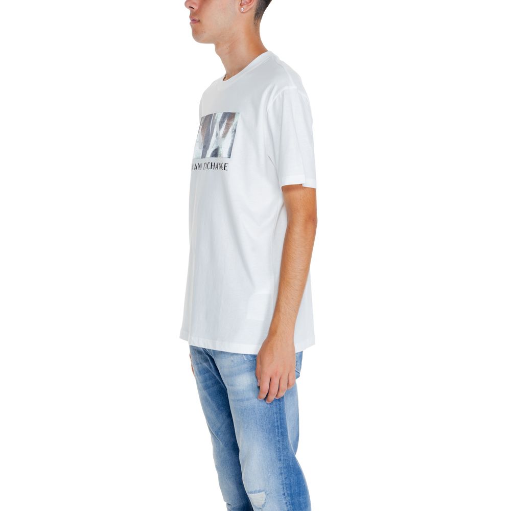 Біла бавовняна футболка Armani Exchange