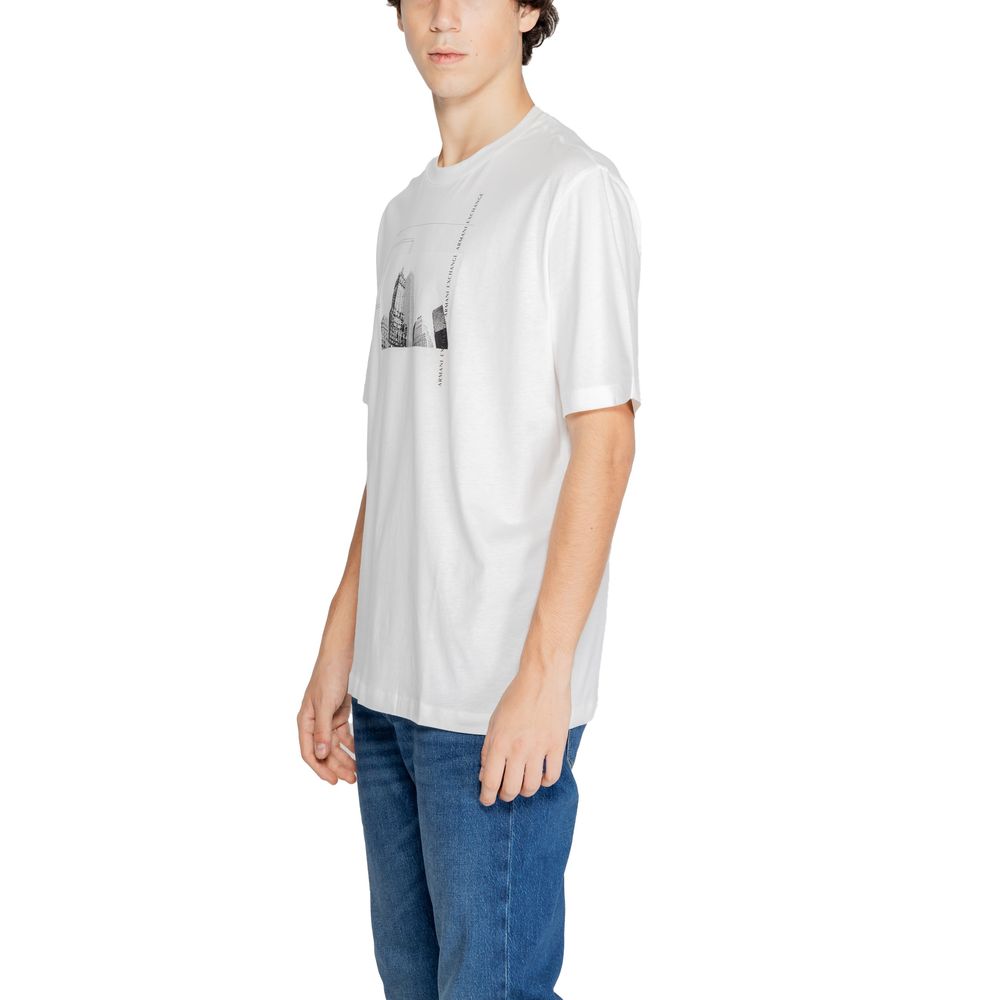 Біла бавовняна футболка Armani Exchange