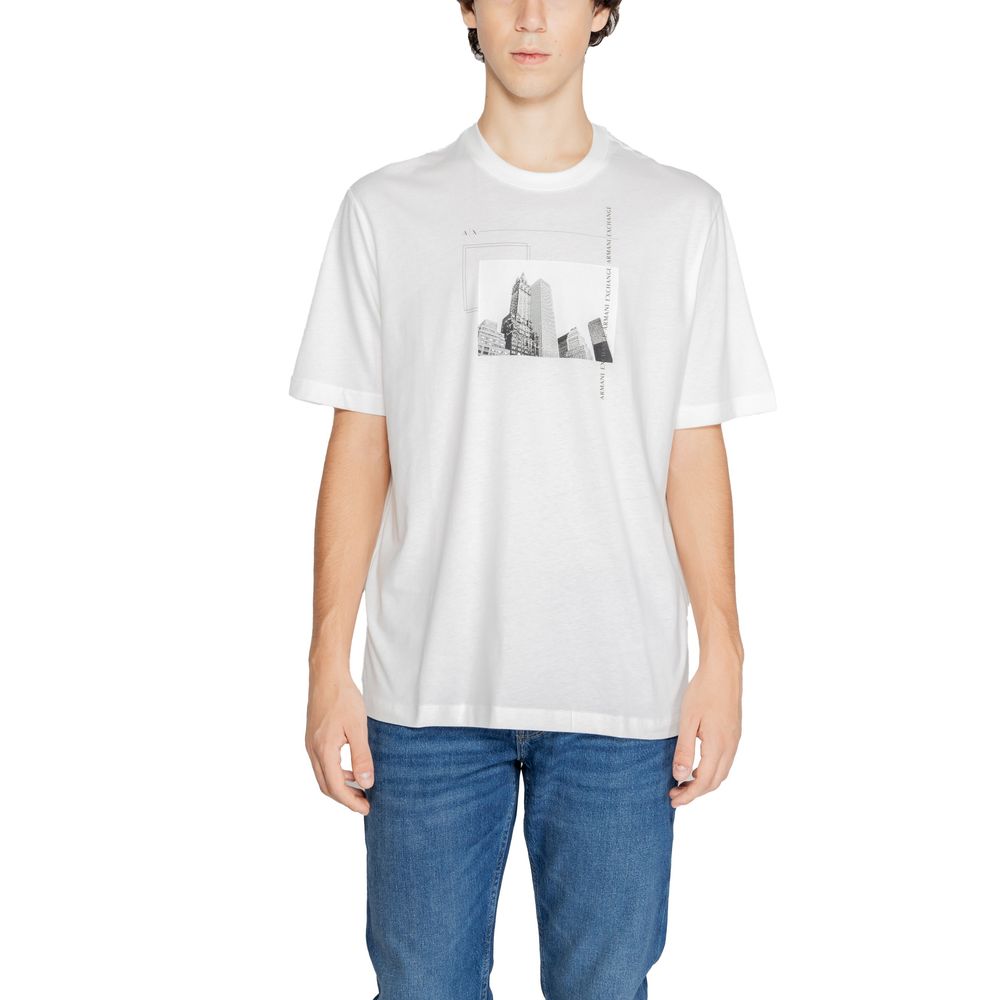 Біла бавовняна футболка Armani Exchange