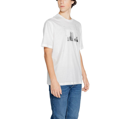 Біла бавовняна футболка Armani Exchange