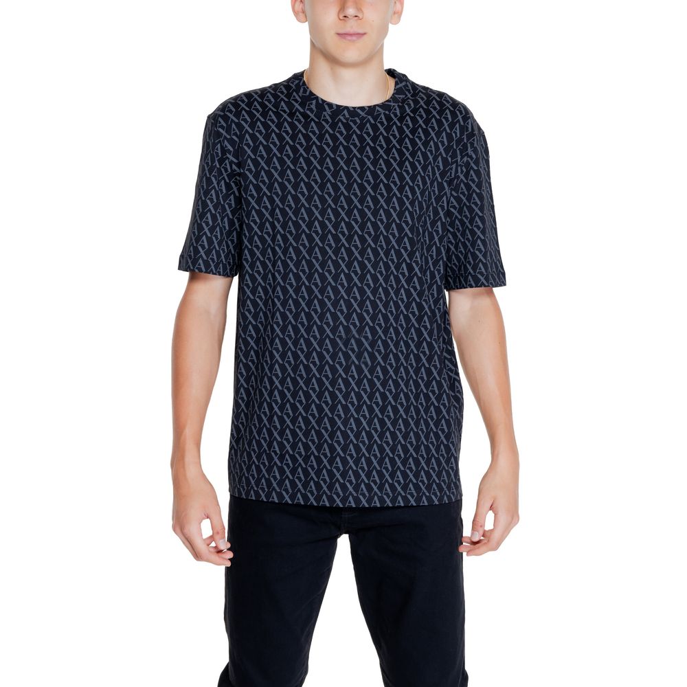 Чорна бавовняна футболка Armani Exchange
