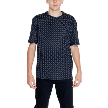 Чорна бавовняна футболка Armani Exchange