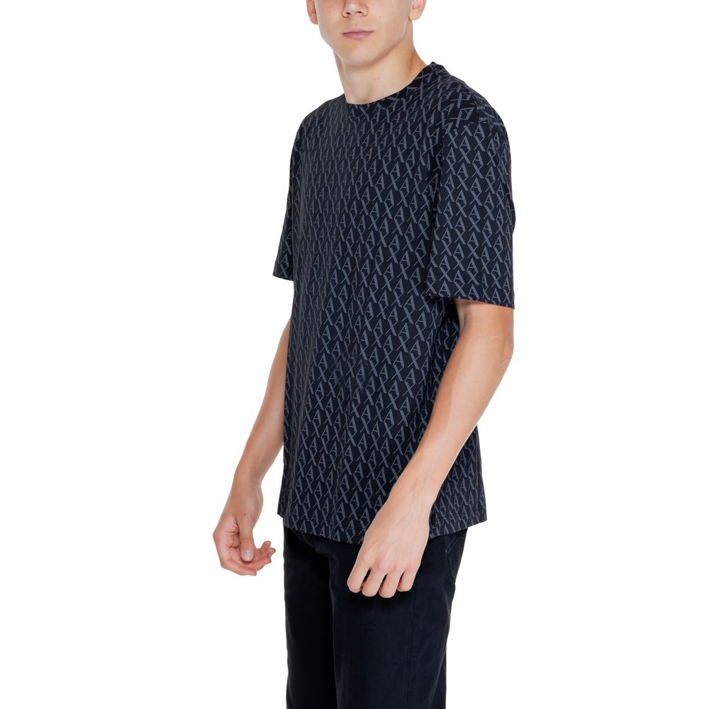 Чорна бавовняна футболка Armani Exchange