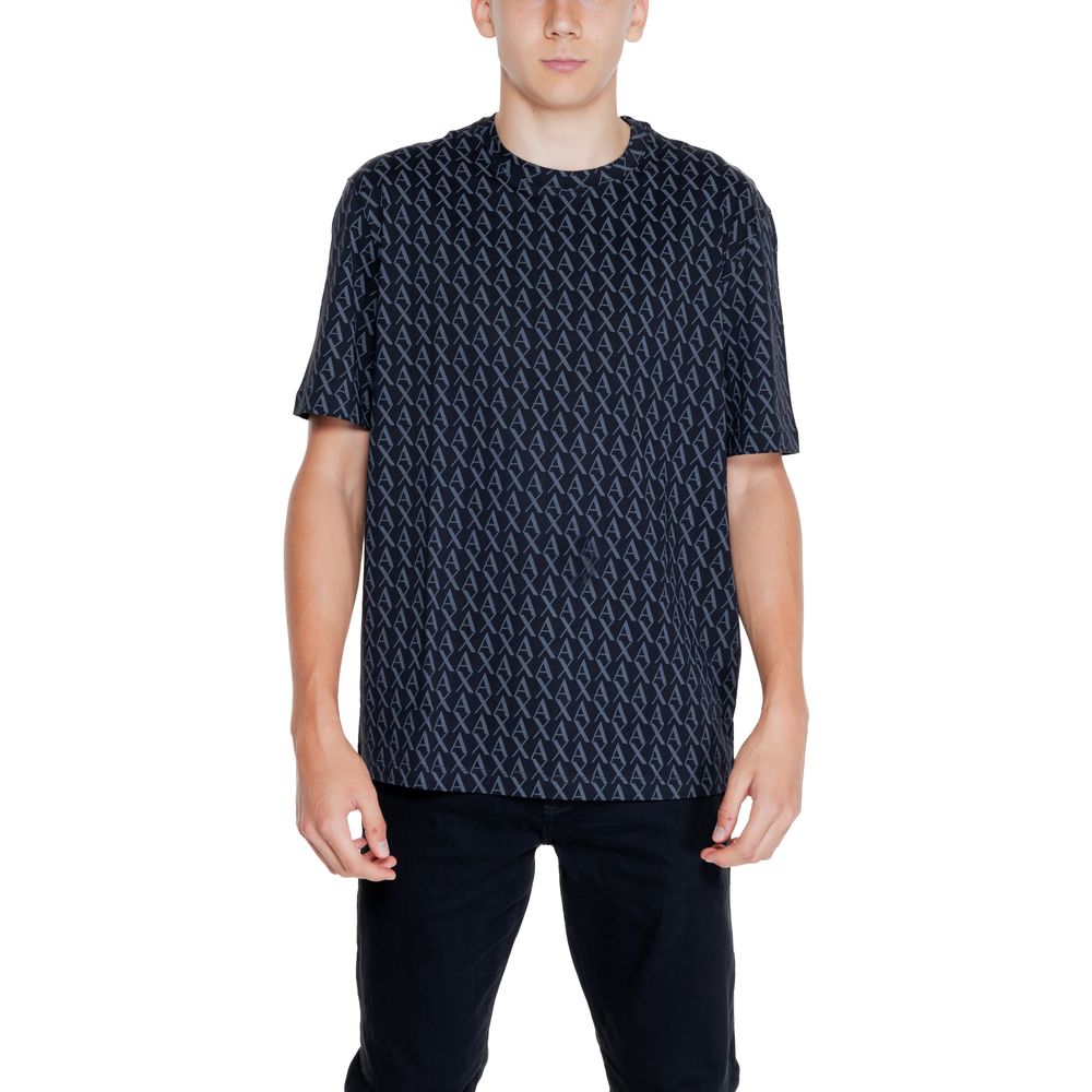 Чорна бавовняна футболка Armani Exchange