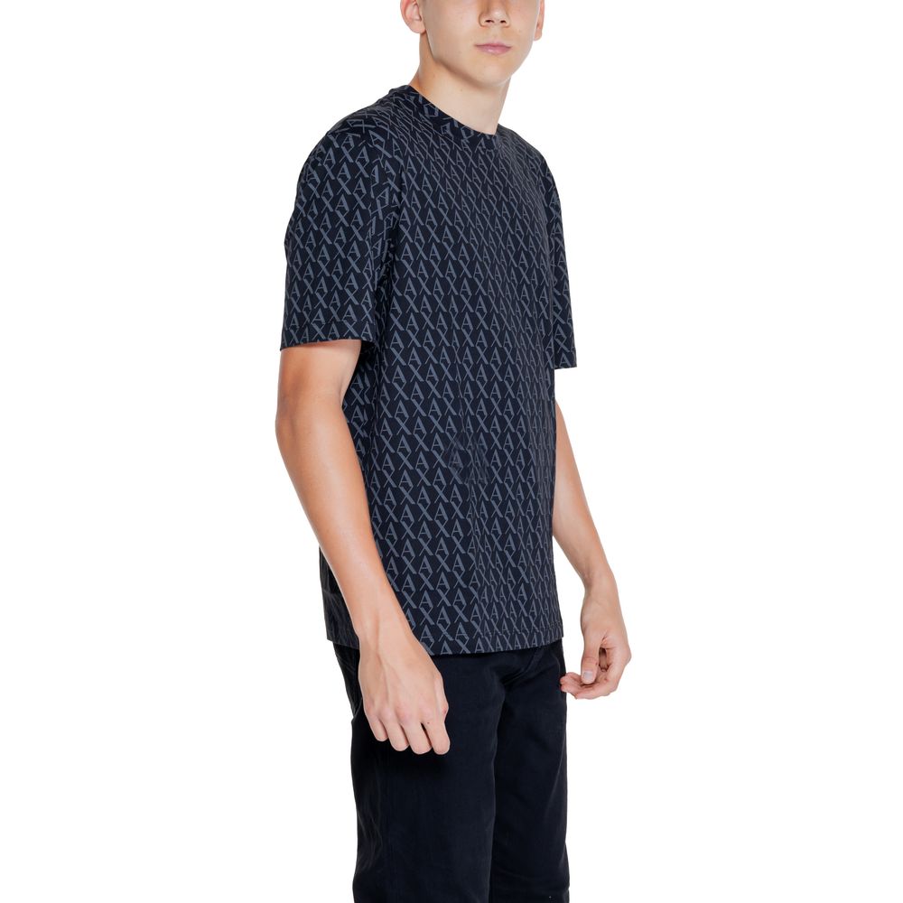 Чорна бавовняна футболка Armani Exchange