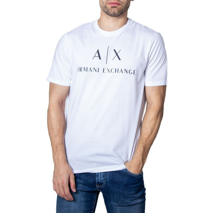Біла бавовняна футболка Armani Exchange