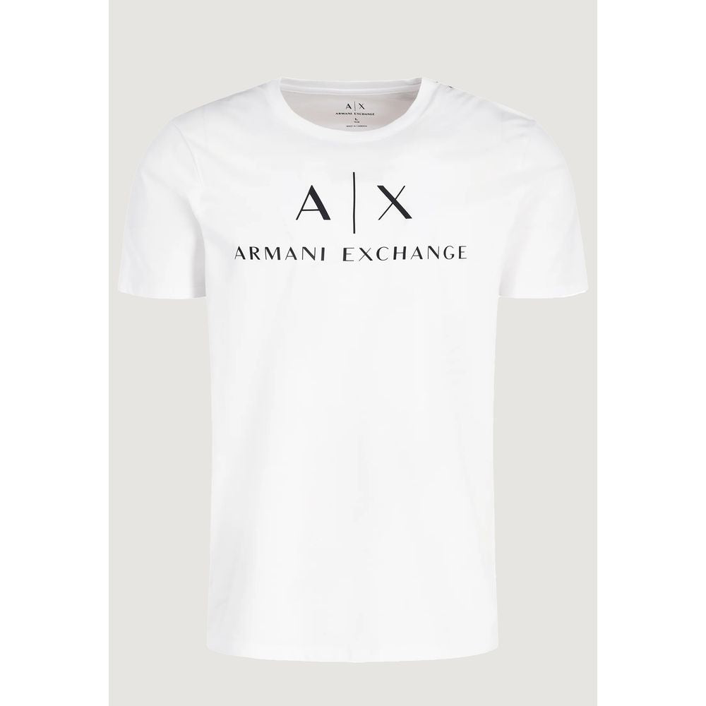 Біла бавовняна футболка Armani Exchange