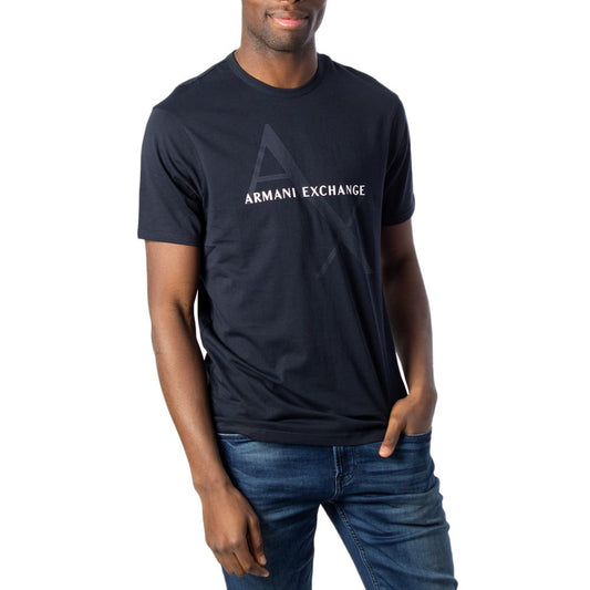 Синя бавовняна футболка Armani Exchange