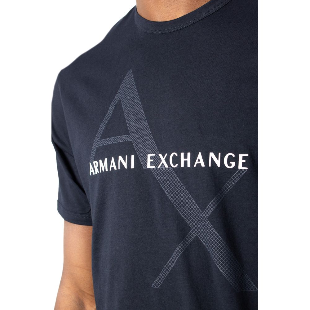 Синя бавовняна футболка Armani Exchange