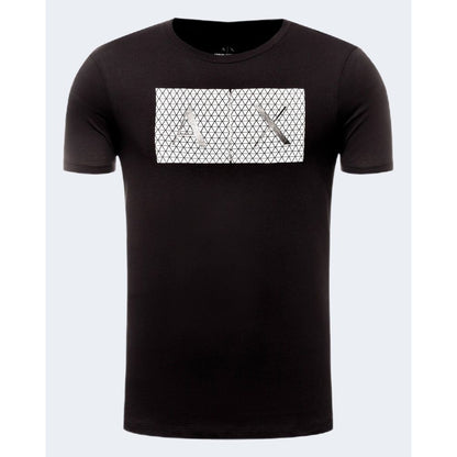 Чорна бавовняна футболка Armani Exchange