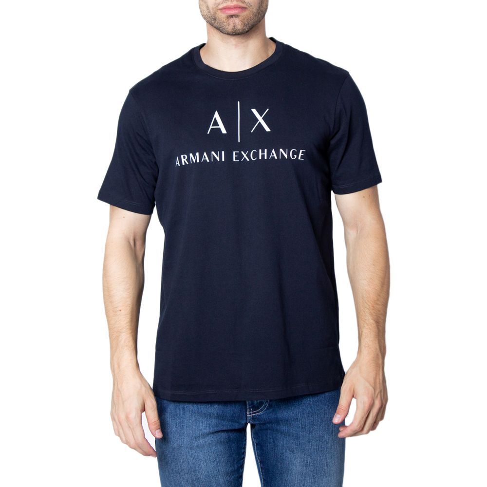 Синя бавовняна футболка Armani Exchange