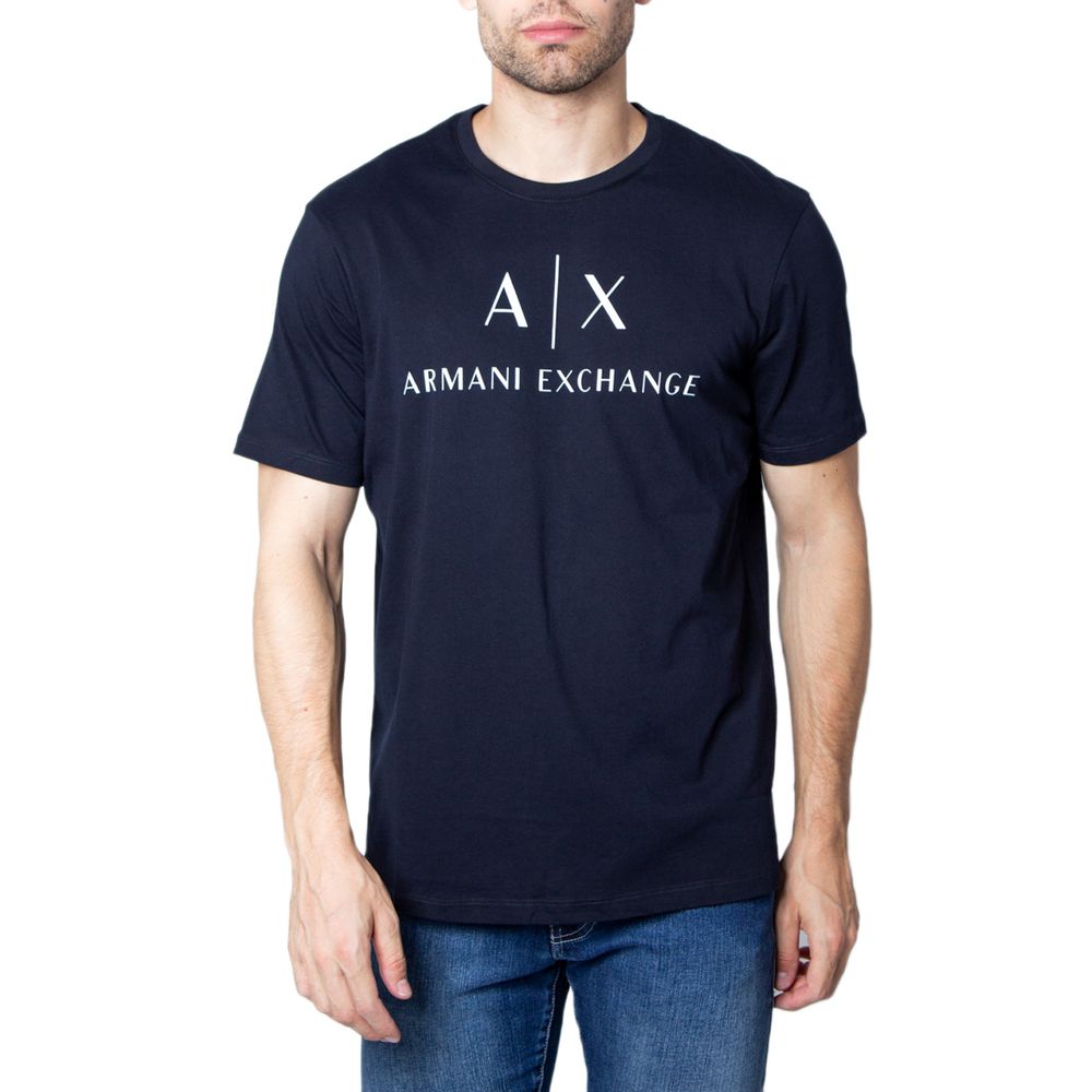 Синя бавовняна футболка Armani Exchange