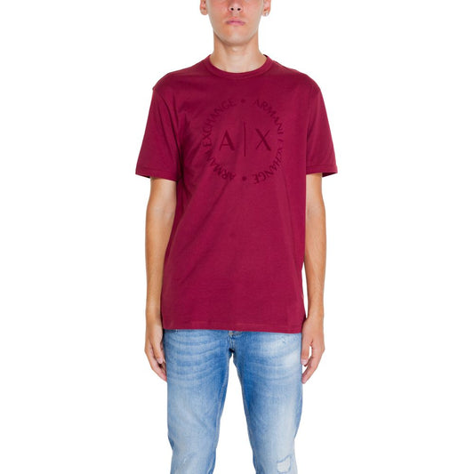 Бавовняна футболка Armani Exchange Bordeaux
