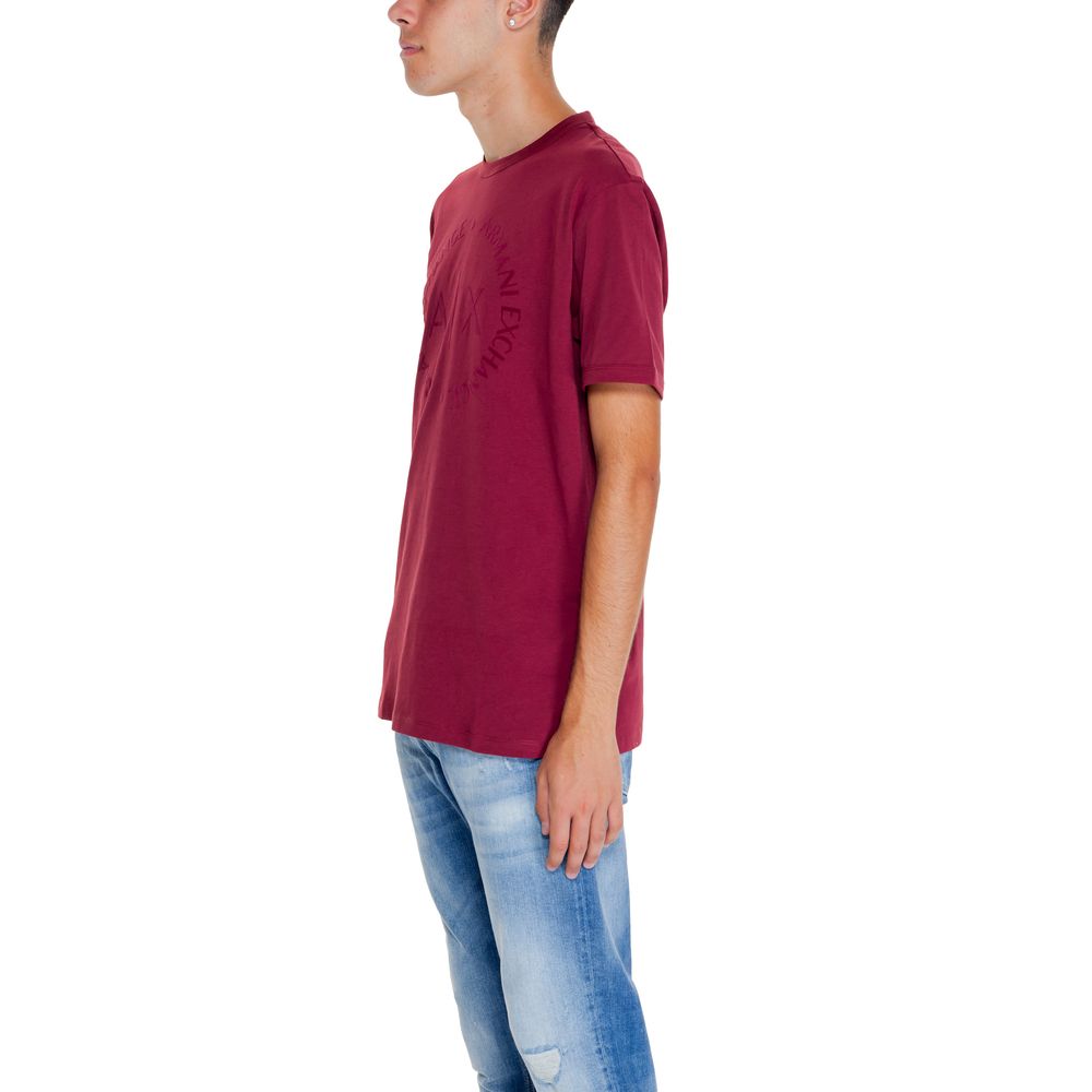 Бавовняна футболка Armani Exchange Bordeaux