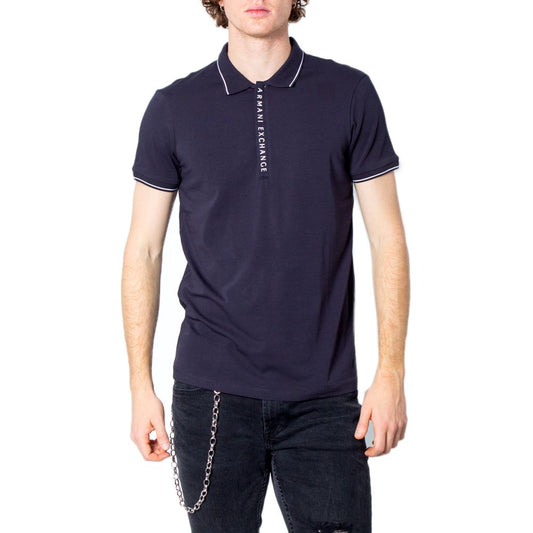 Синя бавовняна сорочка-поло Armani Exchange