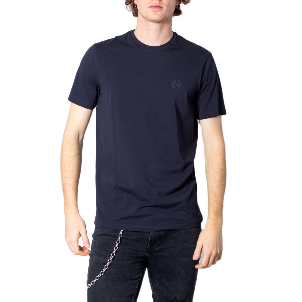 Синя бавовняна футболка Armani Exchange