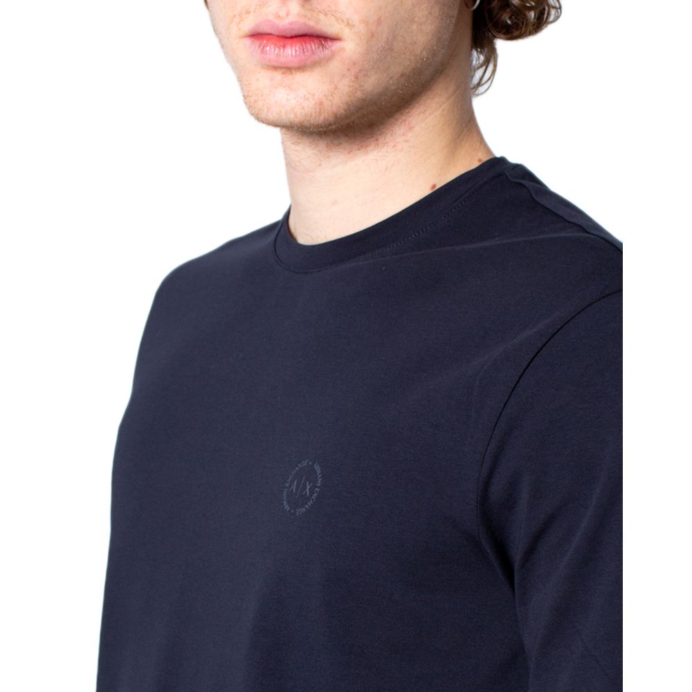Синя бавовняна футболка Armani Exchange