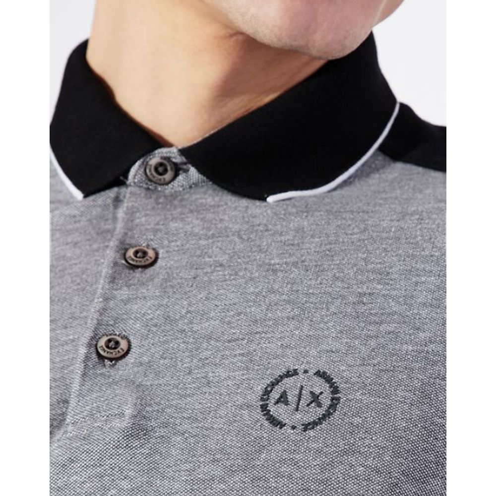Чорна бавовняна сорочка-поло Armani Exchange