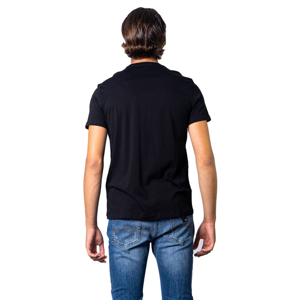 Чорна бавовняна футболка Armani Exchange