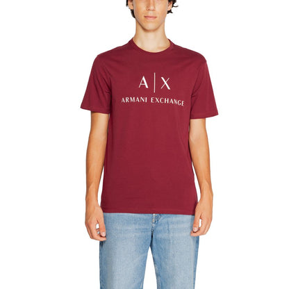 Бавовняна футболка Armani Exchange Bordeaux