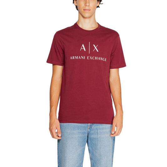 Бавовняна футболка Armani Exchange Bordeaux
