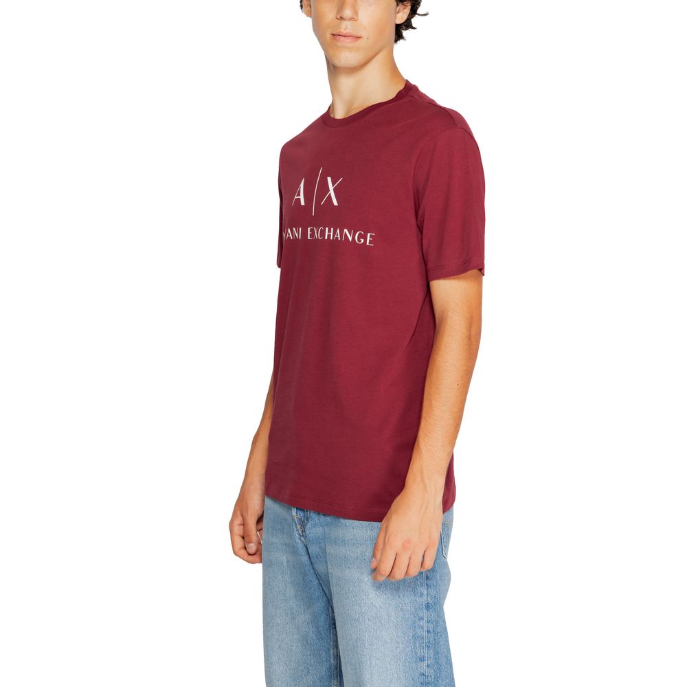 Бавовняна футболка Armani Exchange Bordeaux