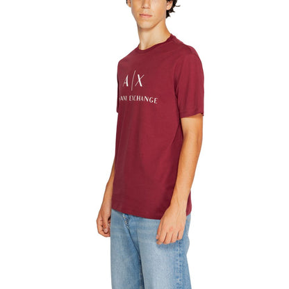 Бавовняна футболка Armani Exchange Bordeaux