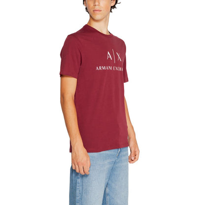 Бавовняна футболка Armani Exchange Bordeaux