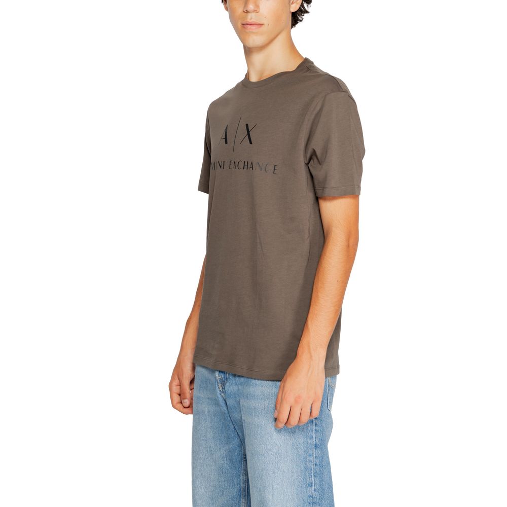 Зелена бавовняна футболка Armani Exchange