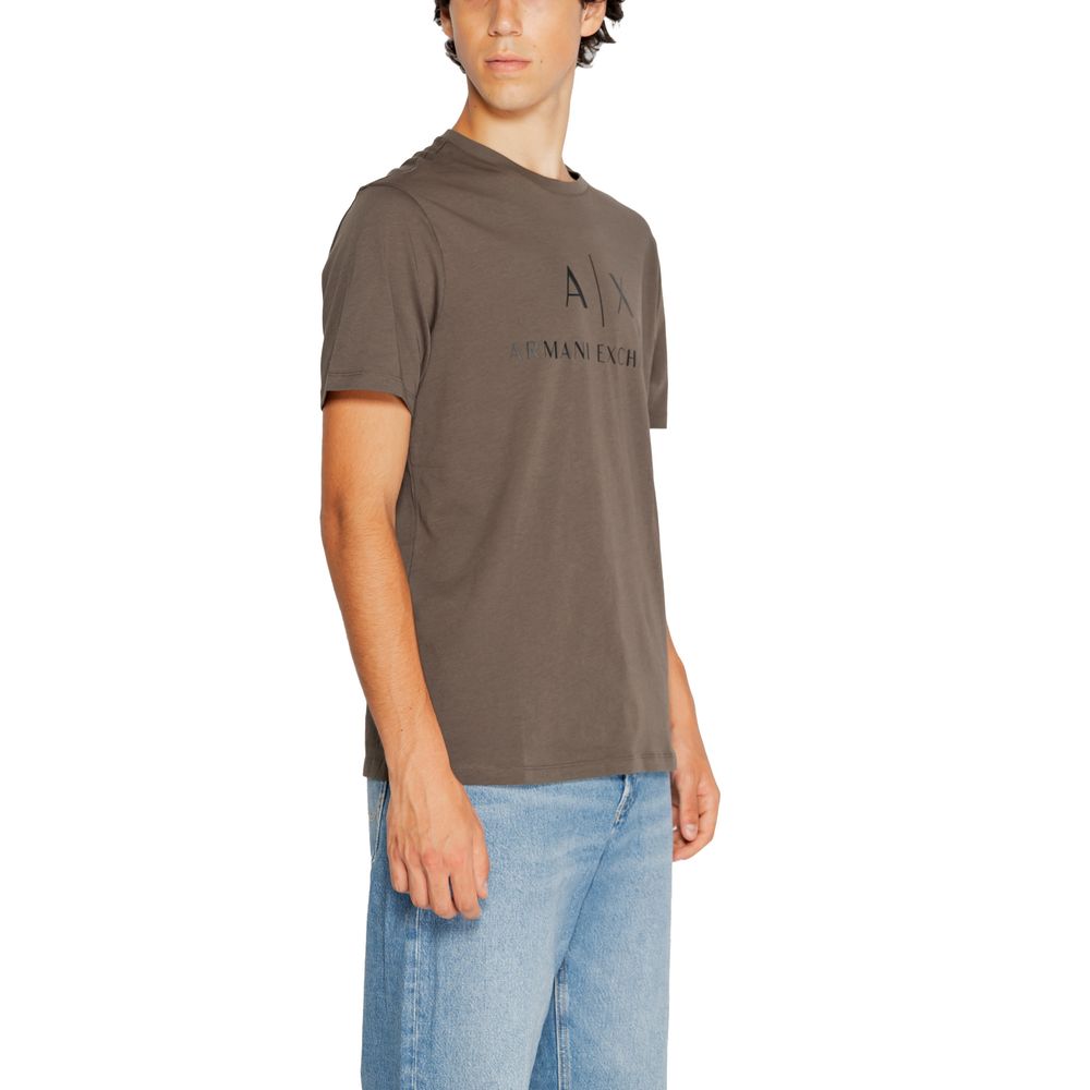 Зелена бавовняна футболка Armani Exchange